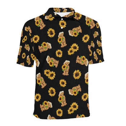 Sunflower Pattern Print Design SF016 Men Polo Shirt