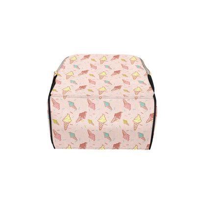 Ice Cream Pattern Print Design 02 Diaper Bag Backpack