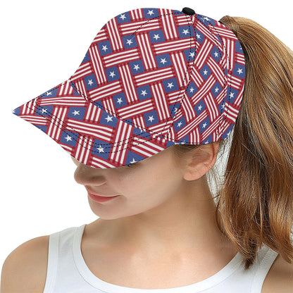 American flag Pattern Snapback Cap