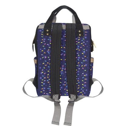 Christmas Light Pattern Print Design 03 Diaper Bag Backpack