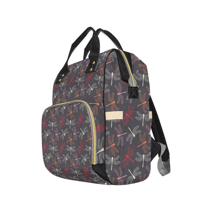 Dragonfly Pattern Print Design 01 Diaper Bag Backpack