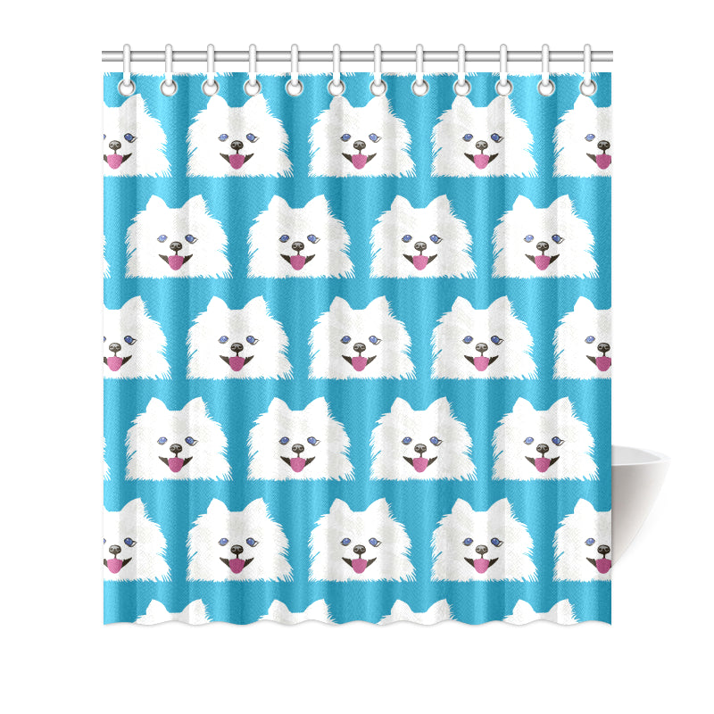 Pomeranians Pattern Print Design A05 Shower Curtain