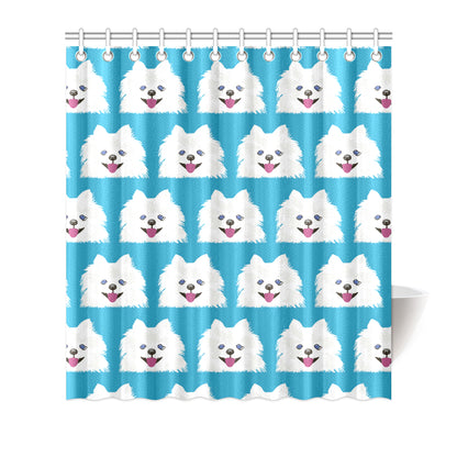 Pomeranians Pattern Print Design A05 Shower Curtain