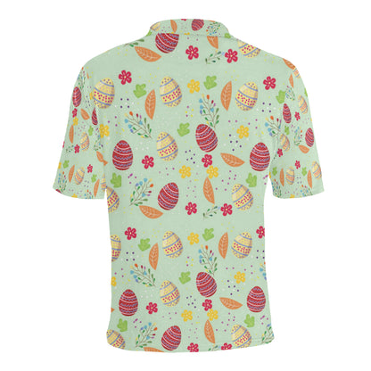 Easter Eggs Pattern Print Design RB07 Men Polo Shirt