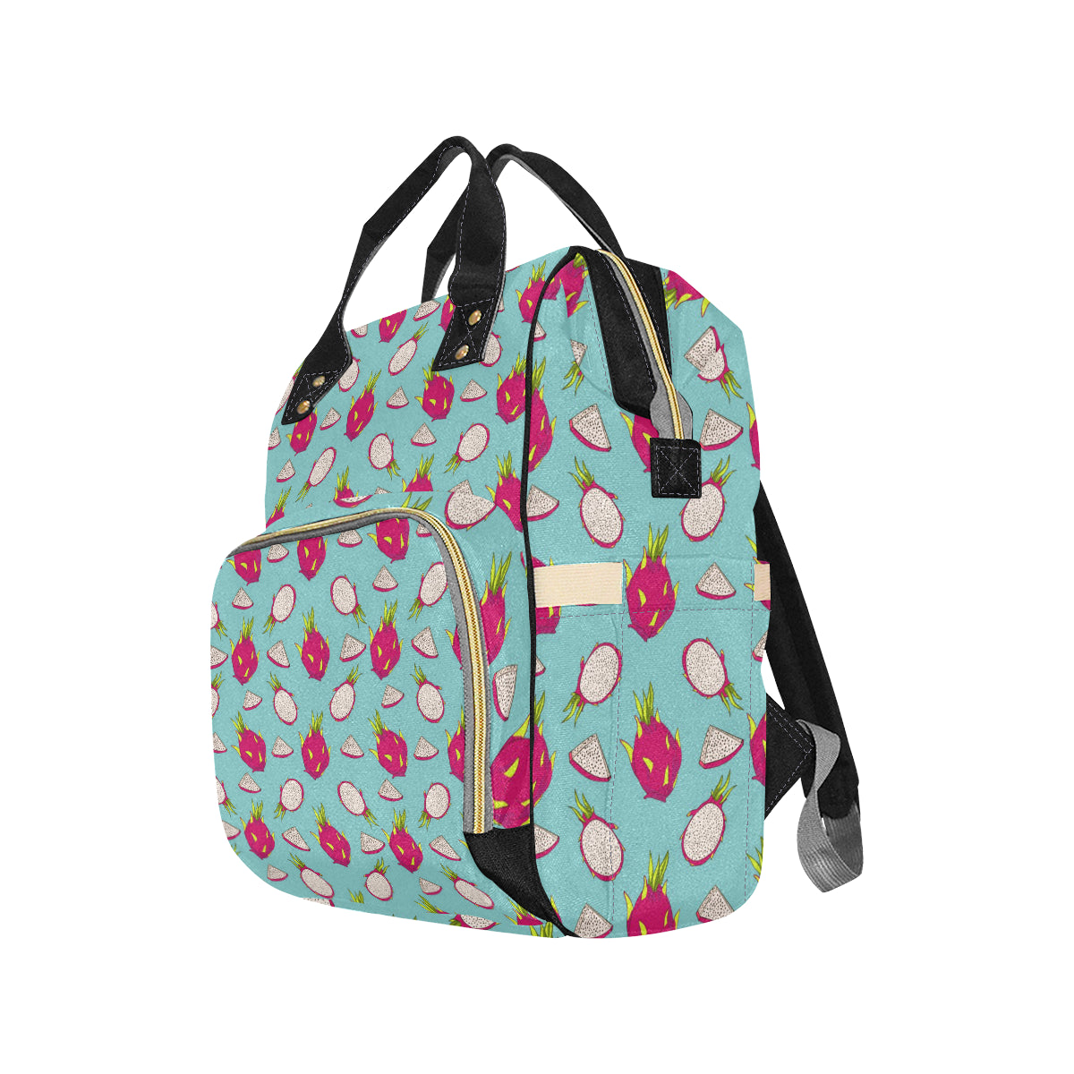 Dragonfruit Pattern Print Design DF01 Diaper Bag Backpack