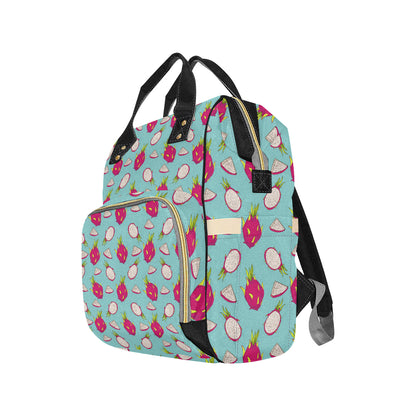 Dragonfruit Pattern Print Design DF01 Diaper Bag Backpack