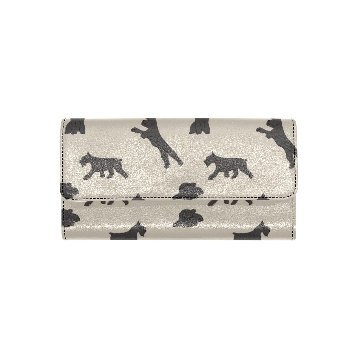 Schnauzers Pattern Print Design A06 Women's Trifold Wallet