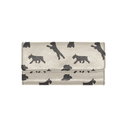 Schnauzers Pattern Print Design A06 Women's Trifold Wallet
