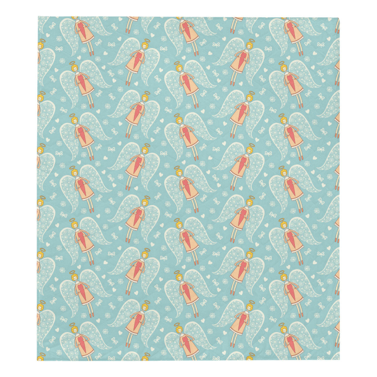 Angel Pattern Print Design 01 Premium Quilt