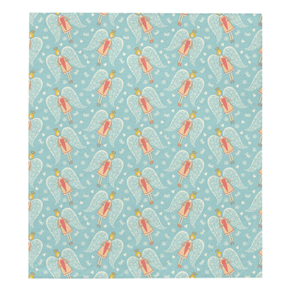 Angel Pattern Print Design 01 Premium Quilt