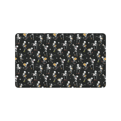 Skeleton Dance Print Rubber Doormat