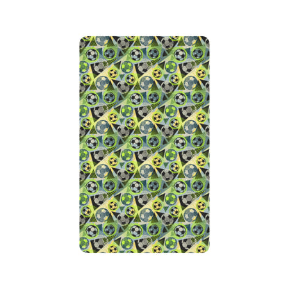Soccer Ball Themed Print Pattern Rubber Doormat