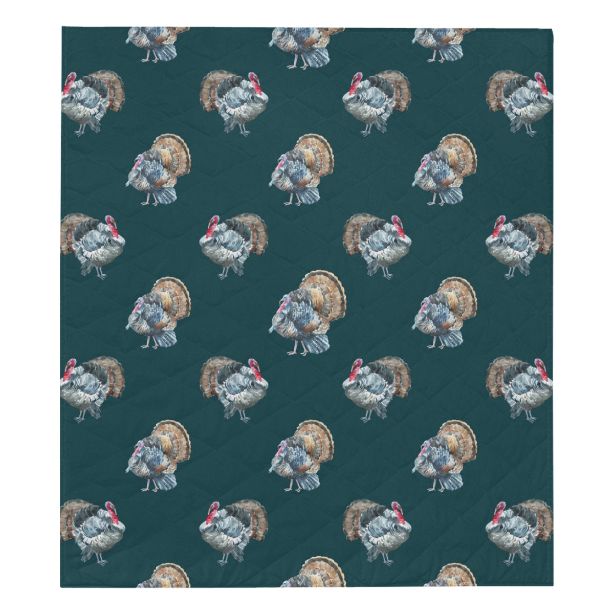 Turkey Pattern Print Design 03 Premium Quilt