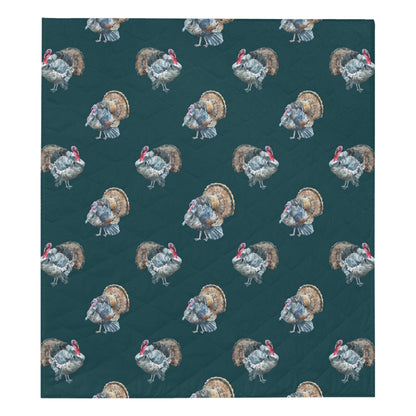 Turkey Pattern Print Design 03 Premium Quilt
