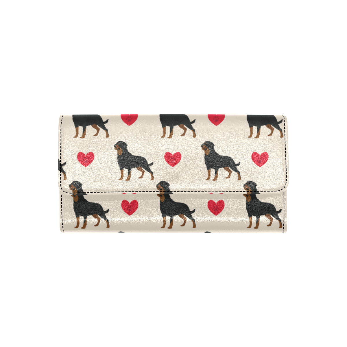Rottweiler Pattern Print Design A02 Women's Trifold Wallet