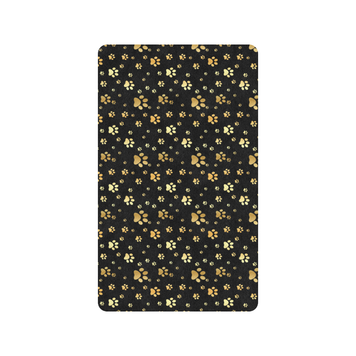 Paw Gold Print Rubber Doormat