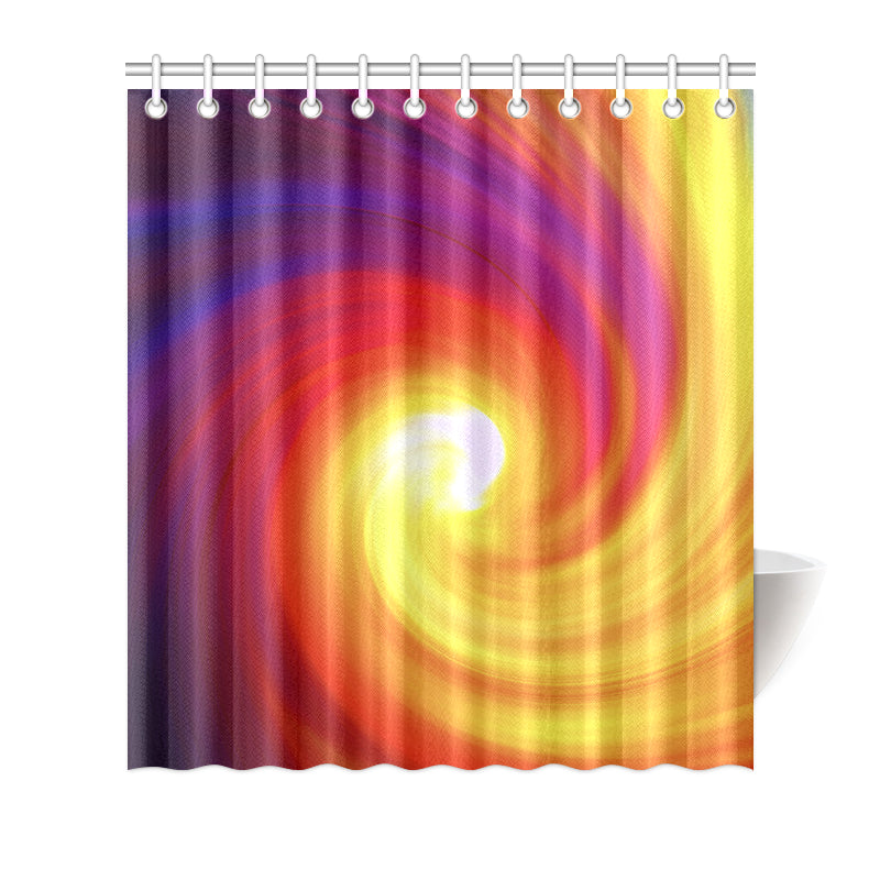Vortex Twist Swirl Flame Themed Shower Curtain