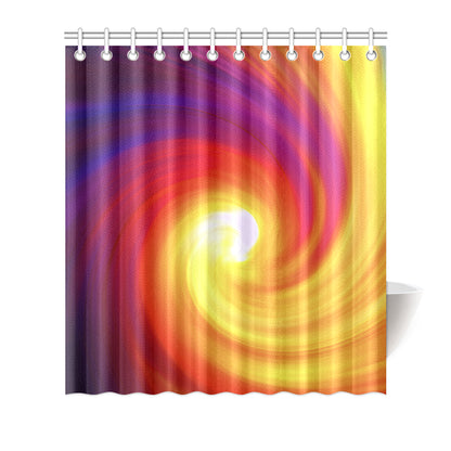 Vortex Twist Swirl Flame Themed Shower Curtain