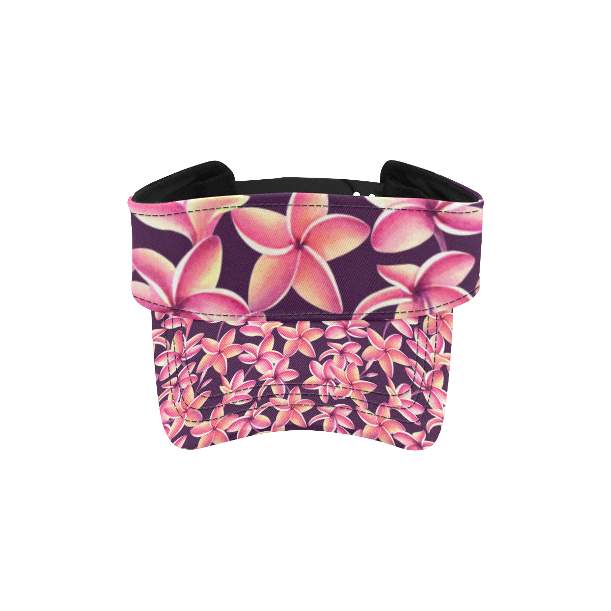 Purple Plumeria Pattern Print Design PM010 Unisex Sun Visor