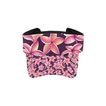Purple Plumeria Pattern Print Design PM010 Unisex Sun Visor