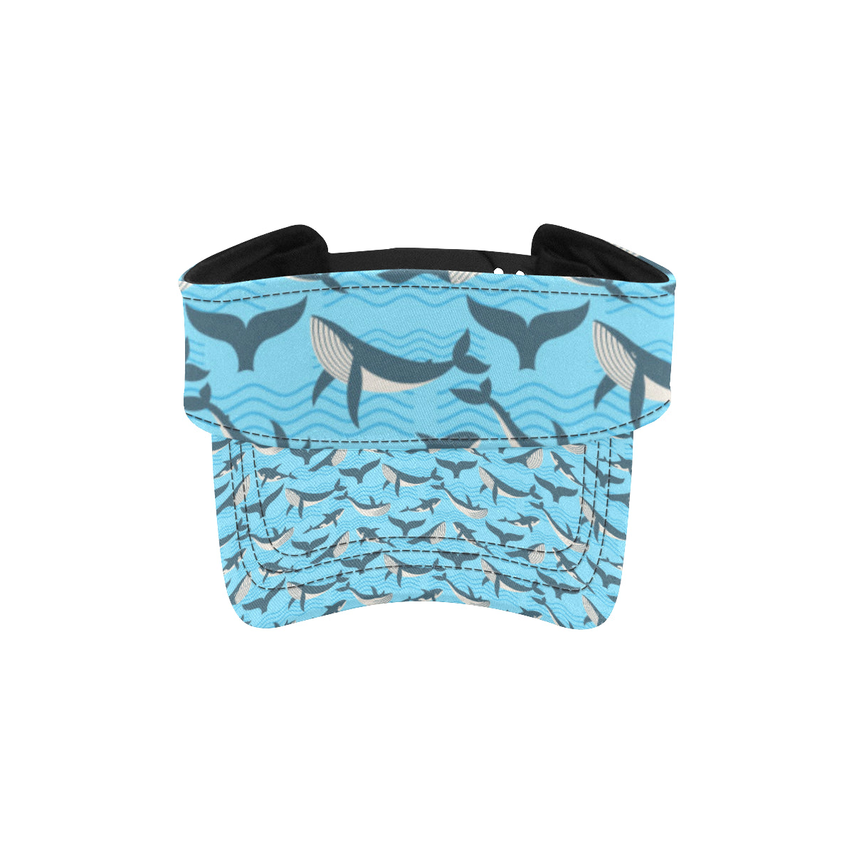 Whale Pattern Design Themed Print Unisex Sun Visor