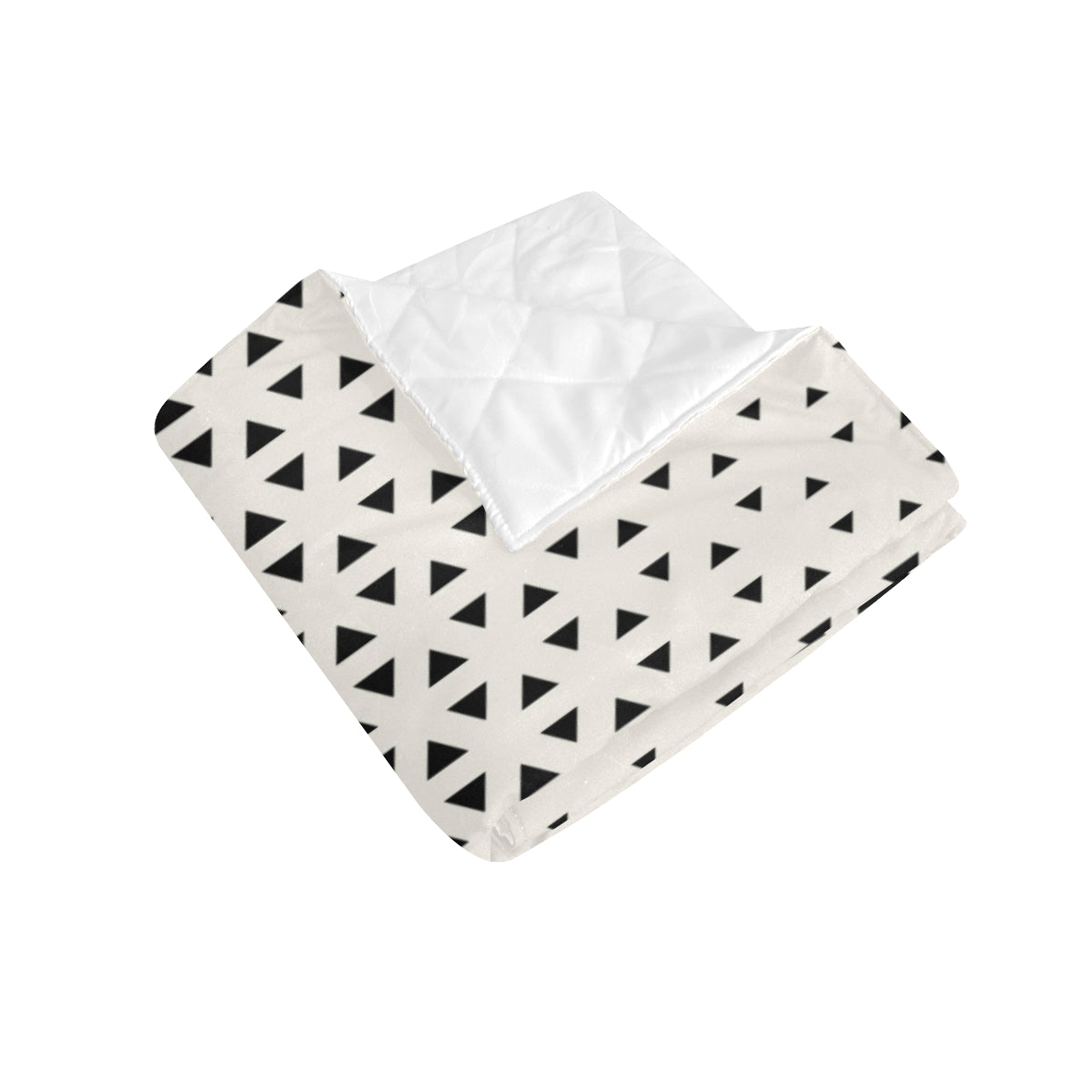 Geometric Black White Pattern Print Design 03 Premium Quilt