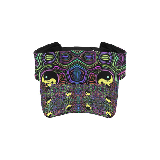 Yin Yang Neon Color Design Print Unisex Sun Visor
