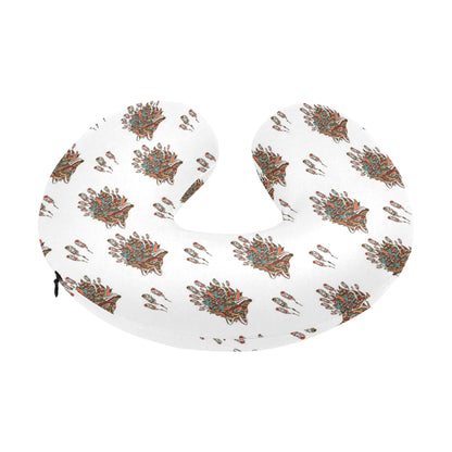 Aztec Wolf Pattern Print Design 02 U-Shaped Travel Neck Pillow