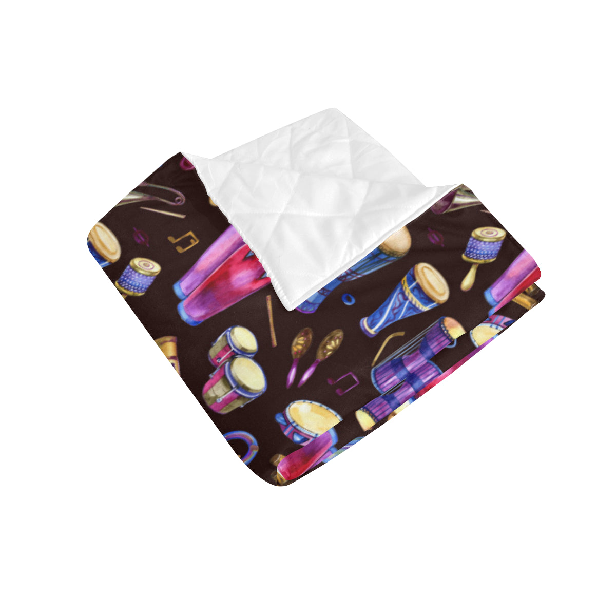 Percussion Neon Pattern Print Design 04 Premium Quilt