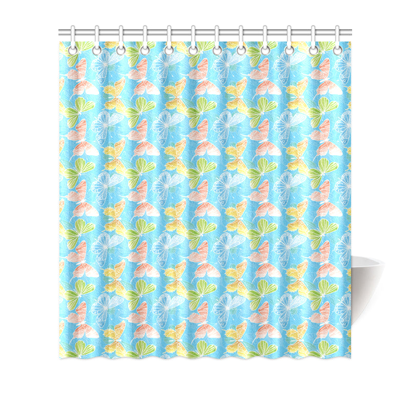 Butterfly Pattern Print Design 05 Shower Curtain