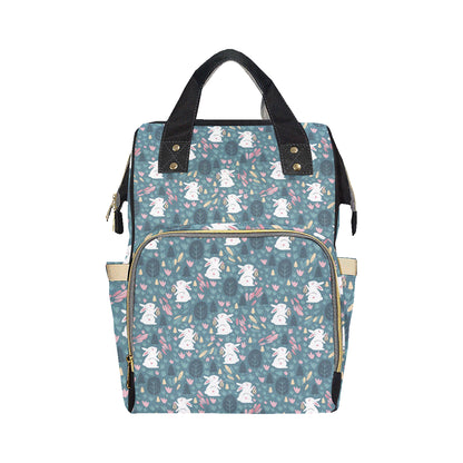 Rabbit Pattern Print Design RB013 Diaper Bag Backpack
