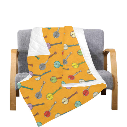 Banjo Pattern Print Design 02 Premium Quilt