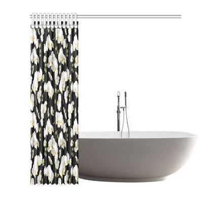 Orchid White Pattern Print Design OR011 Shower Curtain
