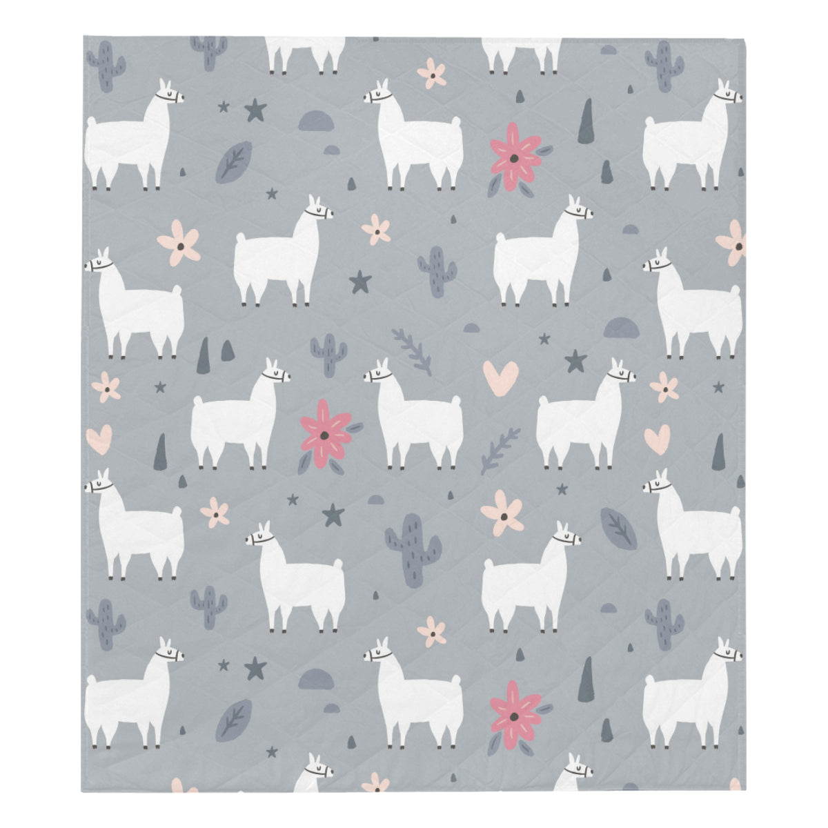 Llama Pattern Print Design 010 Premium Quilt