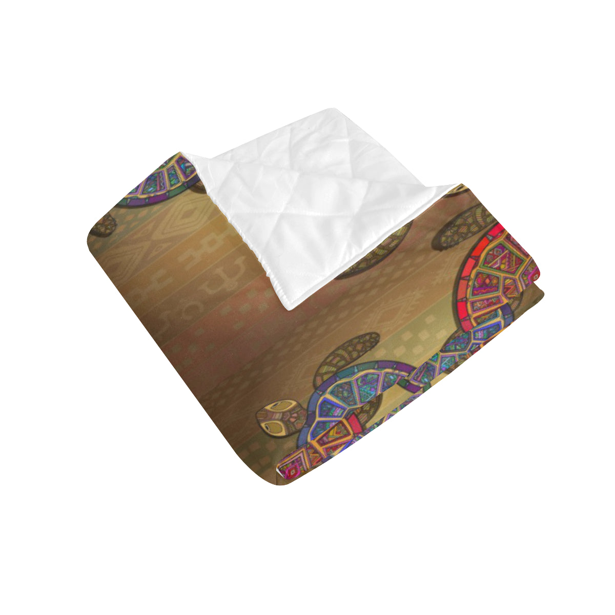 Sea Turtle Tribal Colorful Premium Quilt