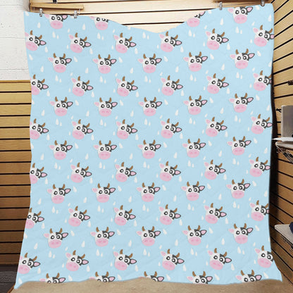 Cow Pattern Print Design 07 Premium Quilt