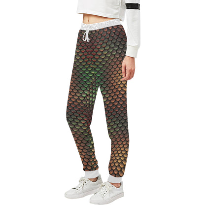 Snake Skin Colorful Print Unisex Sweatpants