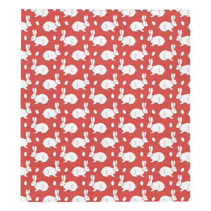 Rabbit Pattern Print Design RB017 Premium Quilt