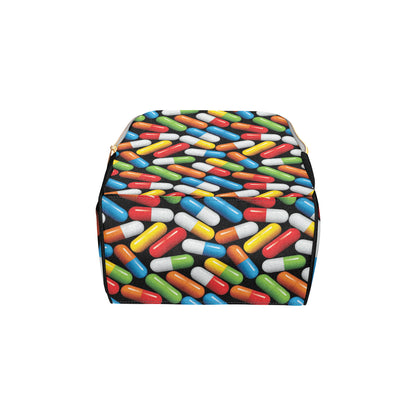 Pill Pattern Print Design A02 Diaper Bag Backpack
