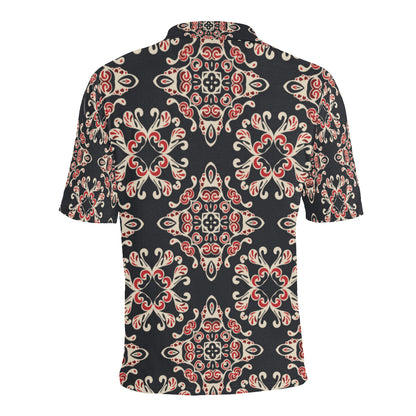 Medallion Pattern Print Design 01 Men Polo Shirt