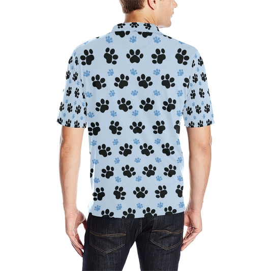 Paw Pattern Print Design A04 Men Polo Shirt