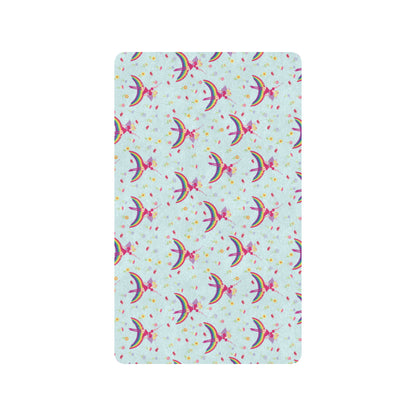 Fairy with Rainbow Print Pattern Rubber Doormat