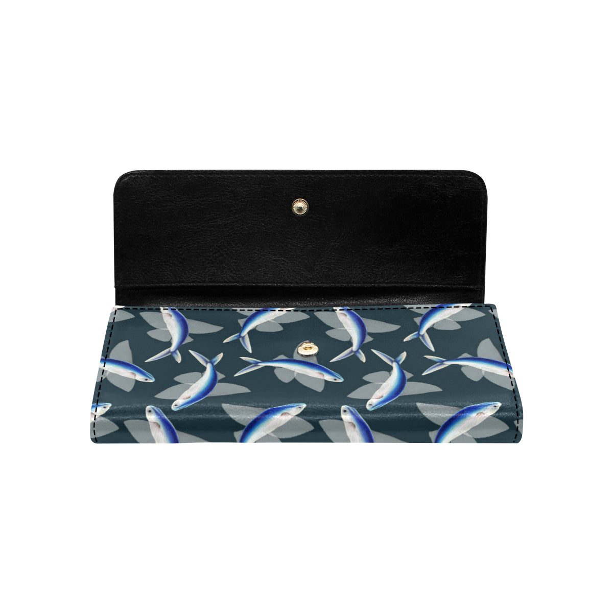 Flying Fish Pattern Print Design 04 Women's Trifold Wallet