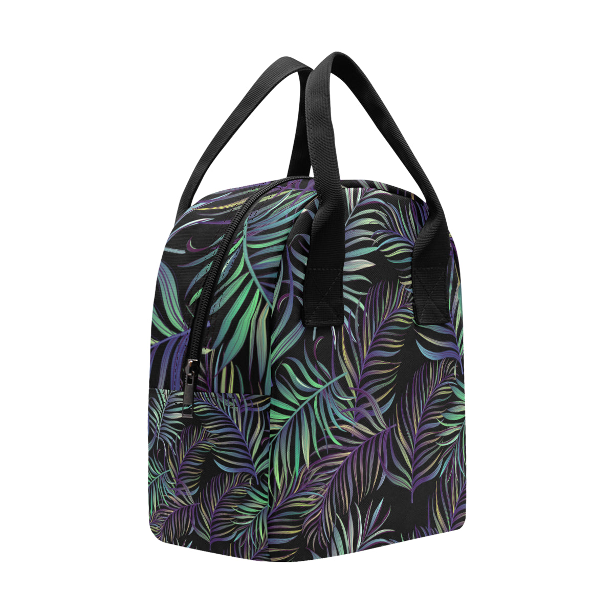 Tropical Palm Leaves Pattern Brightness Insulated Lunch Bag