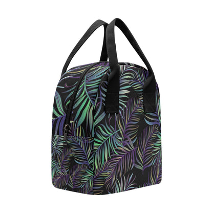 Tropical Palm Leaves Pattern Brightness Insulated Lunch Bag