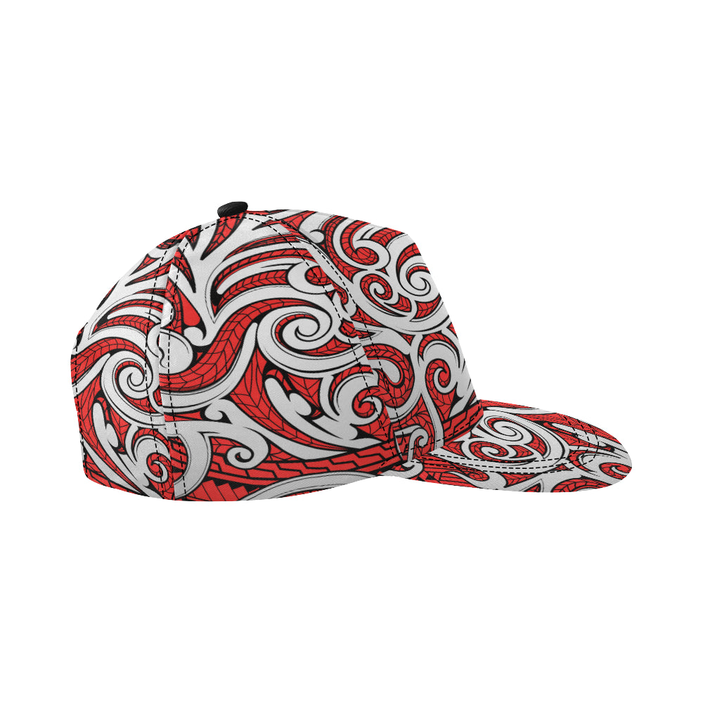 Maori Polynesian Themed Design Print Snapback Cap