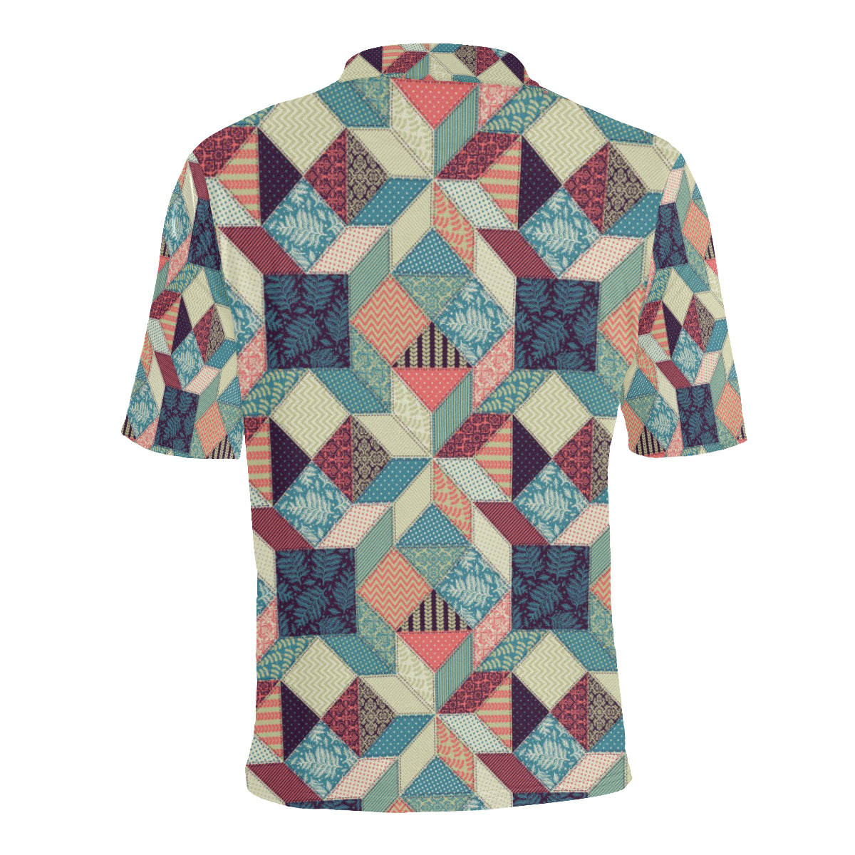 Patchwork Pattern Print Design 02 Men Polo Shirt
