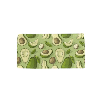 Avocado Pattern Print Design AC03 Women's Trifold Wallet