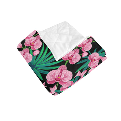 Orchid Pink Pattern Print Design OR06 Premium Quilt