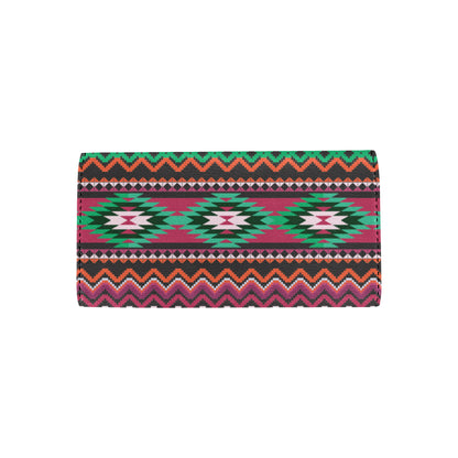 Mexican Pattern Print Design 01 Women's Trifold Wallet